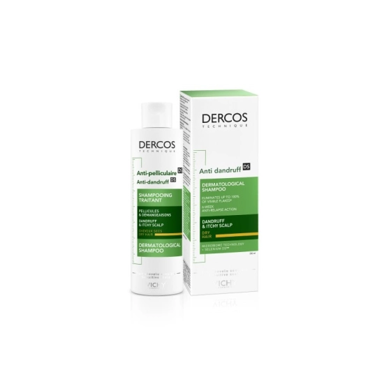 VICHY DERCOS ANTI-DANDRUFF SHAMPOO – SZAMPON PRZECIWŁUPIEŻOWY DO WŁOSÓW SUCHYCH 200 ML