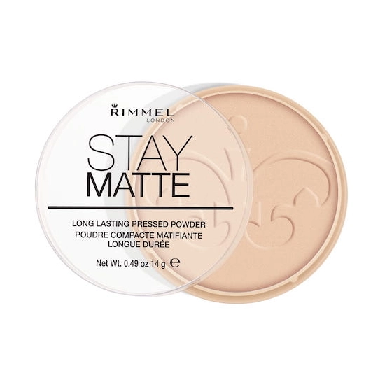 RIMMEL STAY MATTE 003 PEACH GLOW 14G – PUDER MATUJĄCY DO IDEALNEJ CERY