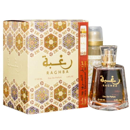 LATTAFA RAGHBE SET (M) – WODA PERFUMOWANA EDP 100 ML + DEZODORANT DSP 50 ML