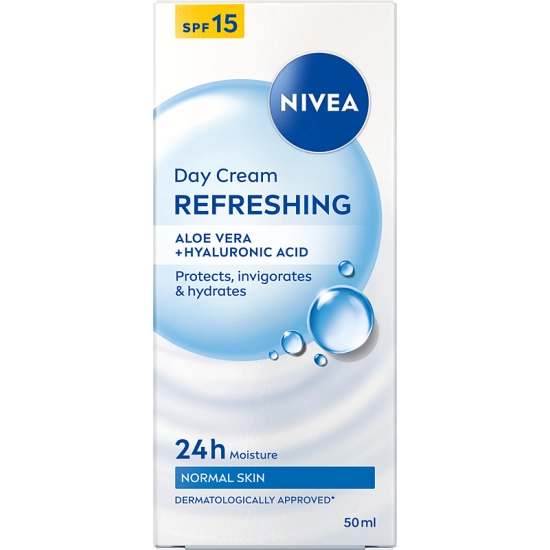 Nivea 24H Nawilżenia – odświeżający krem na dzień SPF 15 50 ml