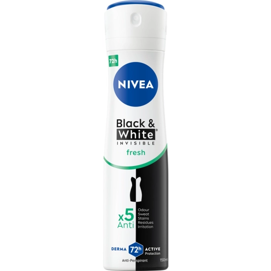 Nivea Antyperspirant w sprayu dla kobiet Black & White Invisible Fresh 150 ml