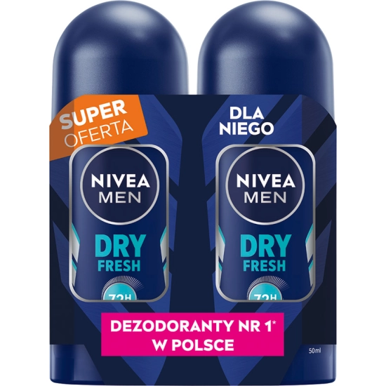 Nivea Men Antyperspirant w kulce Dry Fresh DUO 2x50 ml