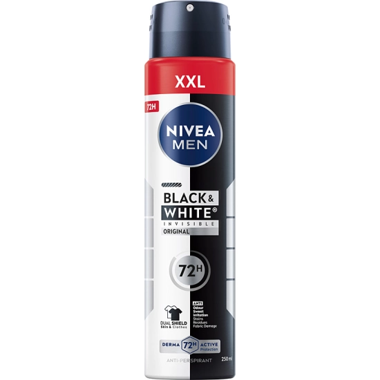 Nivea Men Black & White Invisible Original – antyperspirant w sprayu 250 ml