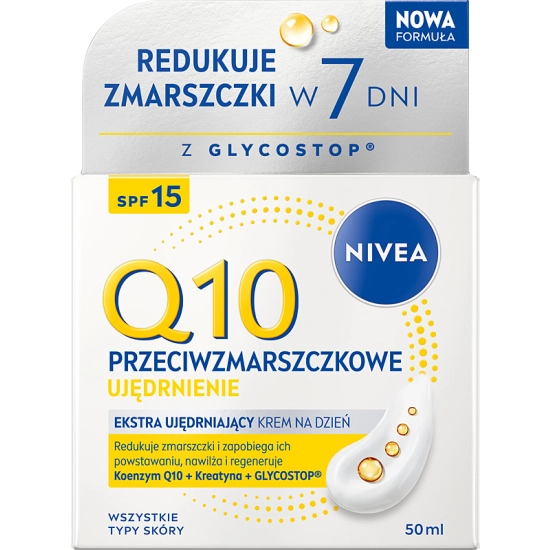 Nivea Q10 Power przeciwzmarszczkowy nawilżający krem na dzień 50 ml