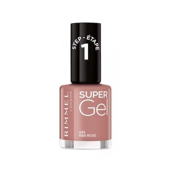 Rimmel London Super Gel Step 1 033 R&B Rose – lakier do paznokci 12 ml