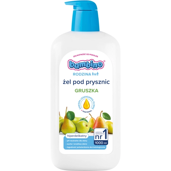 Bambino Rodzina Żel pod prysznic hiperdelikatny o zapachu gruszki 1000 ml