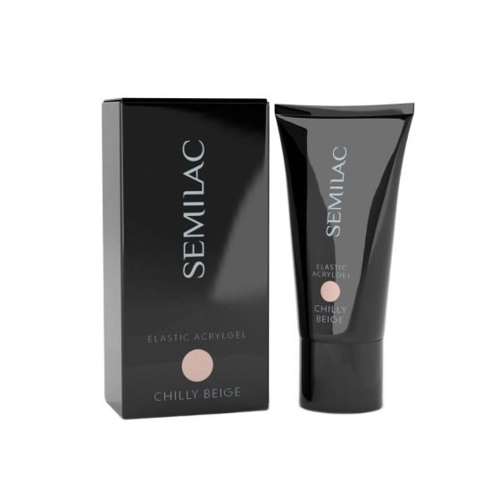 SEMILAC AKRYLOŻEL ELASTIC 30 G CHILLY BEIGE - GĘSTY I PLASTYCZNY DO MANICURE