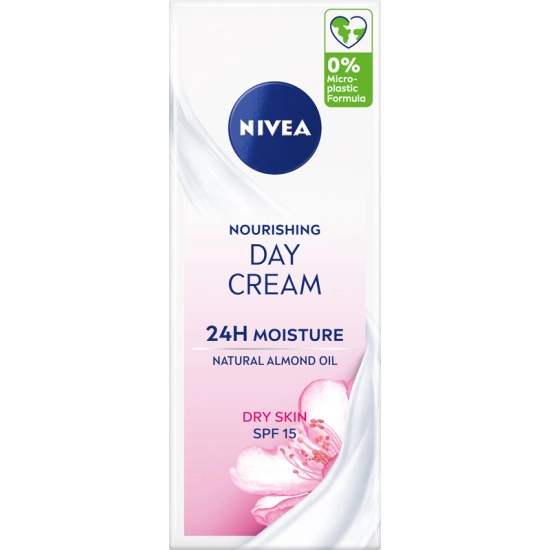 Nivea 24H Nawilżenia odżywczy krem na dzień cera sucha i wrażliwa SPF15 50 ml