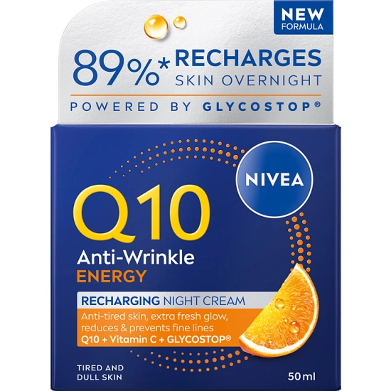 Nivea Q10 Energy Regeneracja Przeciwzmarszczkowy krem na noc 50 ml