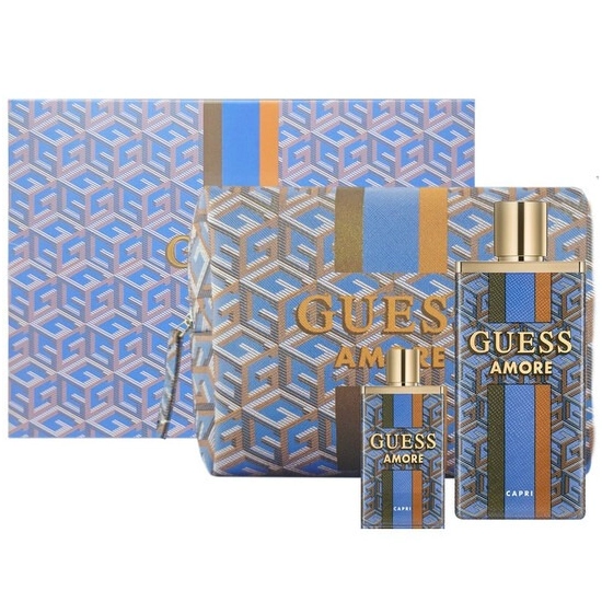 Guess Amore Capri – zestaw: woda toaletowa EDT 100 ml + woda toaletowa EDT 7,5 ml + saszetka unisex