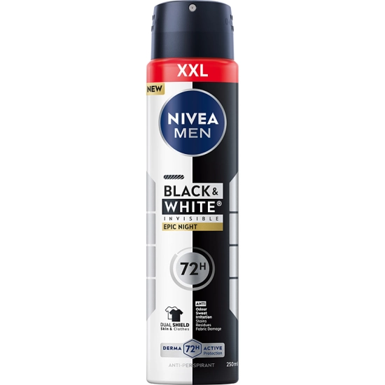 Nivea Men Black&White Epic Night Dezodorant dla mężczyzn 250 ml