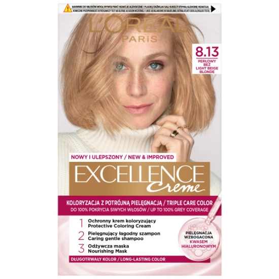 L’Oréal Paris Excellence Creme Farba do włosów 8.13 Perłowy Beż