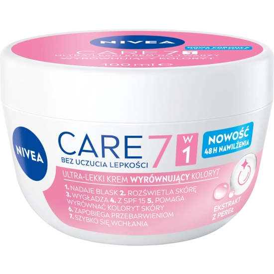 Nivea Care 7 w 1 – ultralekki krem do twarzy wyrównujący koloryt 100 ml