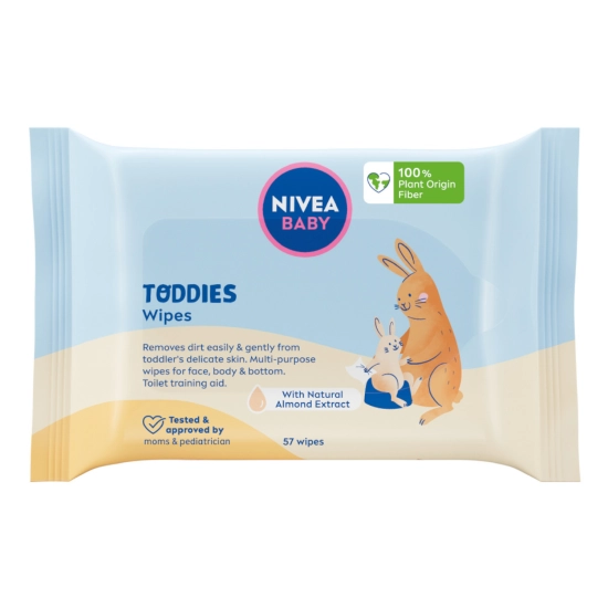 Nivea Baby Chusteczki nawilżane biodegradowalne Toddies 57 szt...