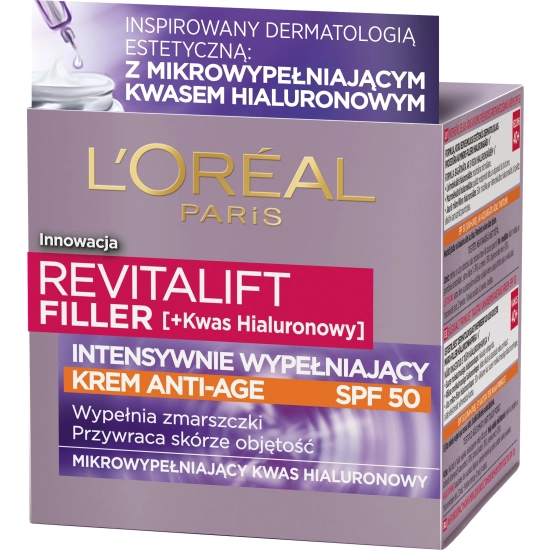 L’Oréal Paris Revitalift Filler Krem intensywnie wypełniający zmarszczki Anti-Age SPF50 50 ml