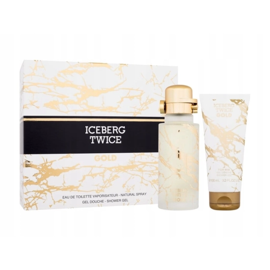 Iceberg Twice Gold – zestaw dla mężczyzn: woda toaletowa EDT 125 ml + żel pod prysznic 100 ml