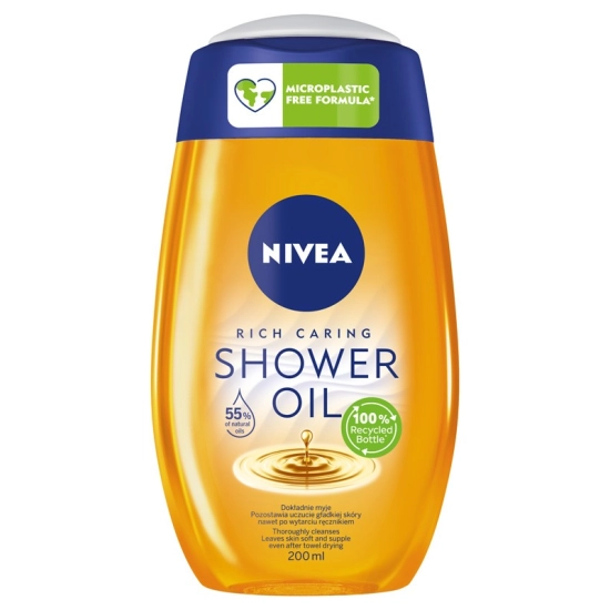 Nivea Rich Caring Pielęgnujący olejek pod prysznic Shower Oil 200 ml