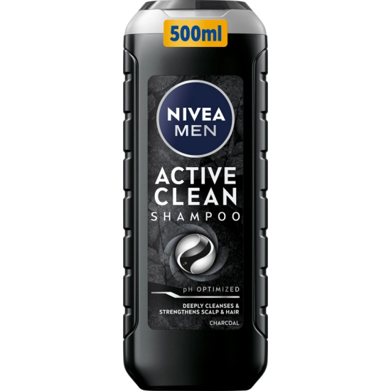 Nivea Men Active Clean Szampon do włosów z węglem drzewnym 500 ml