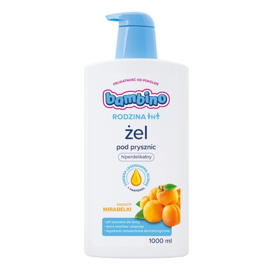 Bambino Rodzina Żel pod prysznic hiperdelikatny o zapachu mirabelki 1000 ml