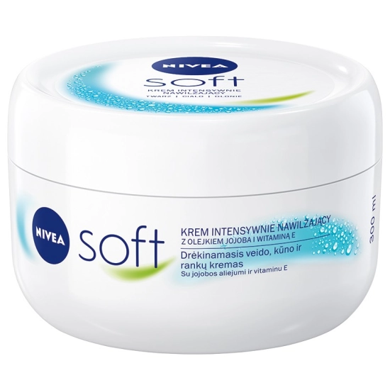 Nivea Soft – intensywnie nawilżający krem z olejkiem jojoba i witaminą E 300 ml