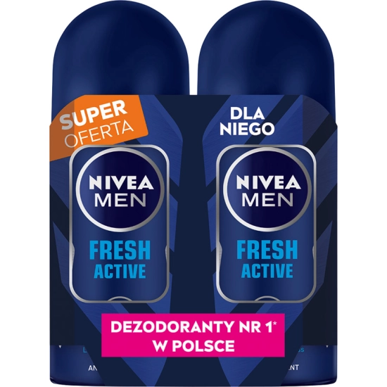 Nivea Men Fresh Active – antyperspirant w kulce 2 × 50 ml