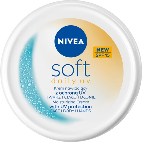 Nivea Soft Daily UV Krem intensywnie nawilżający SPF15 do twarzy, ciała i rąk 100 ml