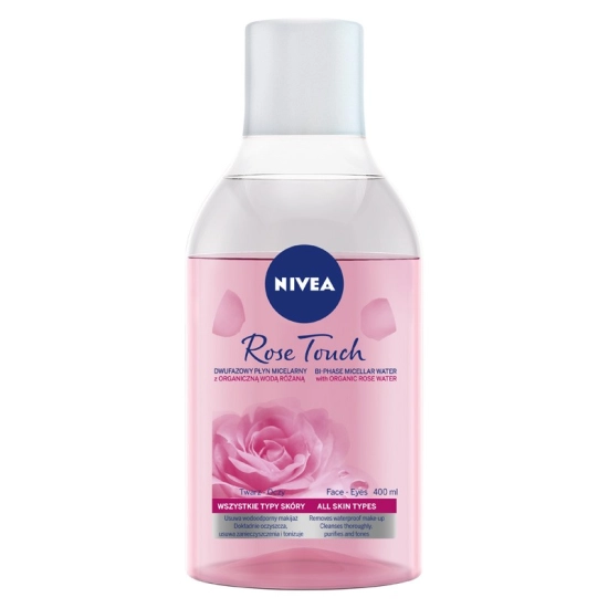 Nivea Rose Touche – dwufazowy płyn micelarny z wodą różaną 400 ml