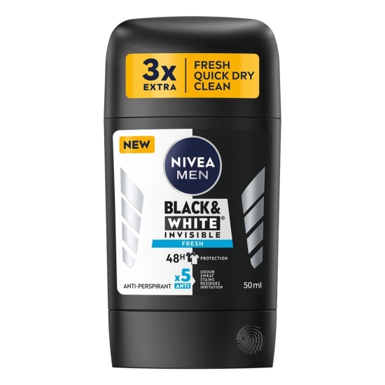 Nivea Men Black & White Invisible Fresh – antyperspirant w sztyfcie 50 ml