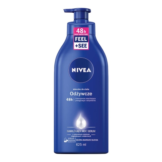 Nivea Body Milk – odżywcze mleczko do ciała z pompką 625 ml