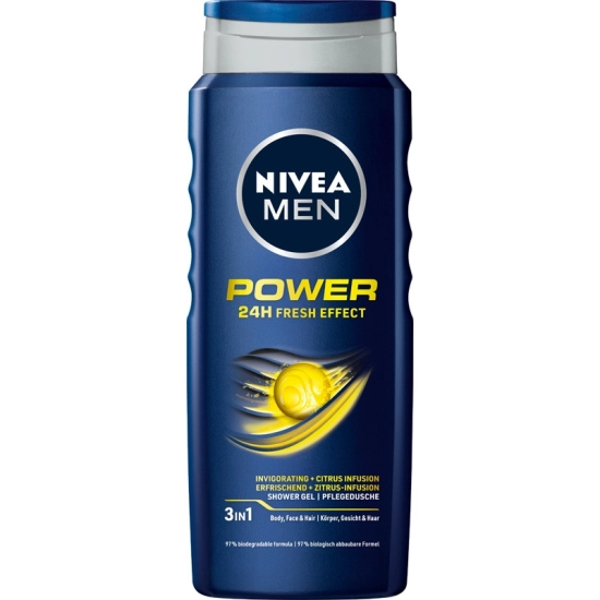 Nivea Men Żel pod prysznic Power 24H Fresh Effect 500 ml
