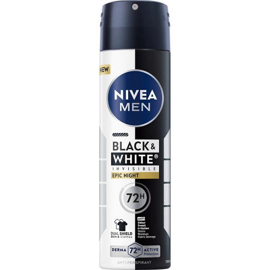 Nivea Men Black & White Invisible Antyperspirant w sprayu dla mężczyzn Epic Night 150 ml