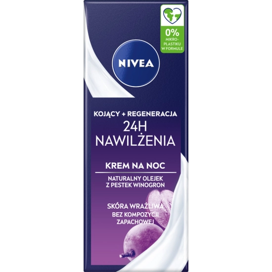 Nivea 24H Nawilżenia Kojący krem do twarzy na noc 50 ml