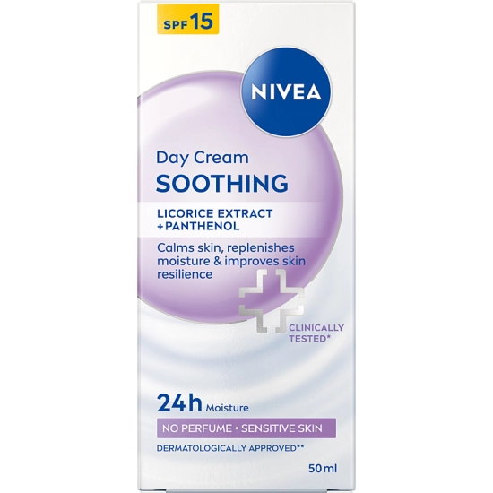 Nivea 24H Nawilżenia – kojący krem do twarzy SPF 15 50 ml