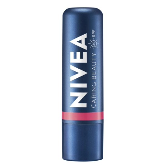 Nivea Caring Beauty 3 w 1 Rose – pomadka pielęgnująca do ust 4,8 g