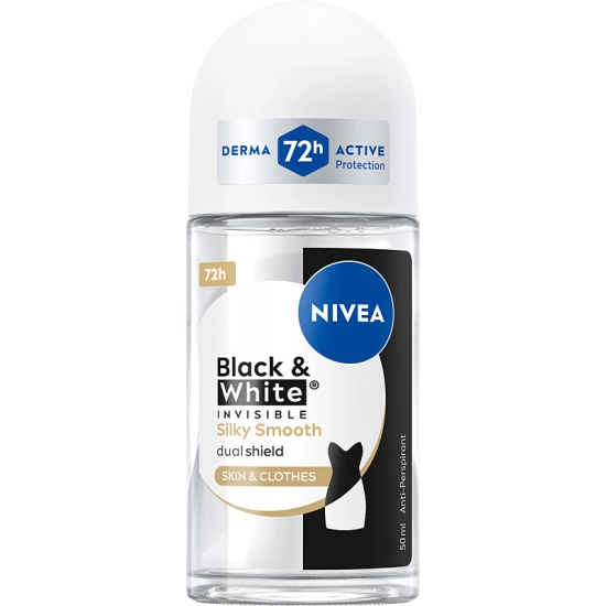Nivea Black & White Invisible Silky Smooth – antyperspirant damski w kulce 50 ml