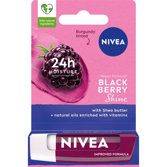 Nivea Lip Care Pielęgnująca pomadka do ust Blackberry Shine 4.8 g