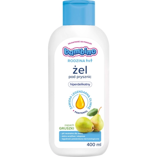 Bambino Rodzina Żel pod prysznic hiperdelikatny o zapachu gruszki 400 ml