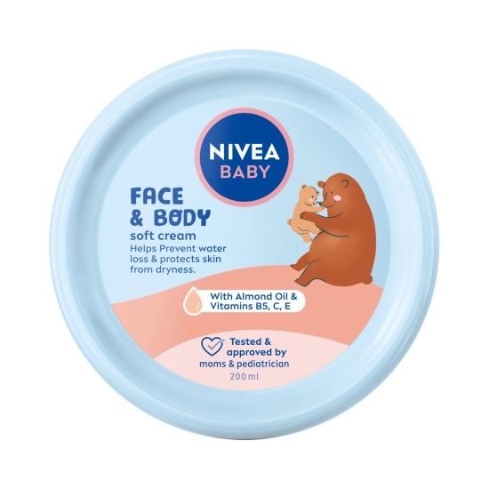 Nivea Baby – krem pielęgnacyjny do twarzy i ciała dla dzieci i niemowląt 200 ml
