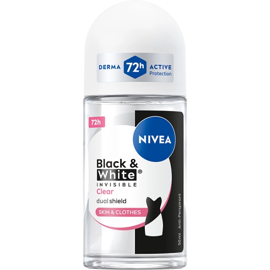 Nivea Black & White Invisible Clear – antyperspirant damski w kulce 50 ml