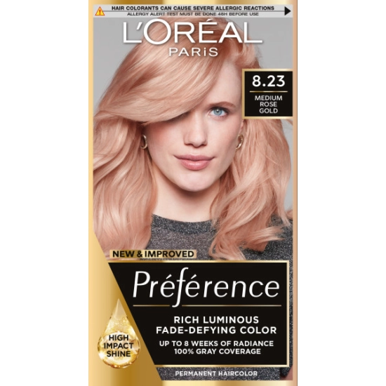 L’Oréal Paris Preference Farba do włosów 8.23 – Medium Rose Gold 1 op..