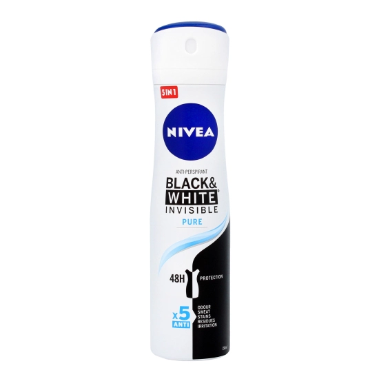 Nivea Antyperspirant damski w sprayu Black & White Invisible Pure 150 ml