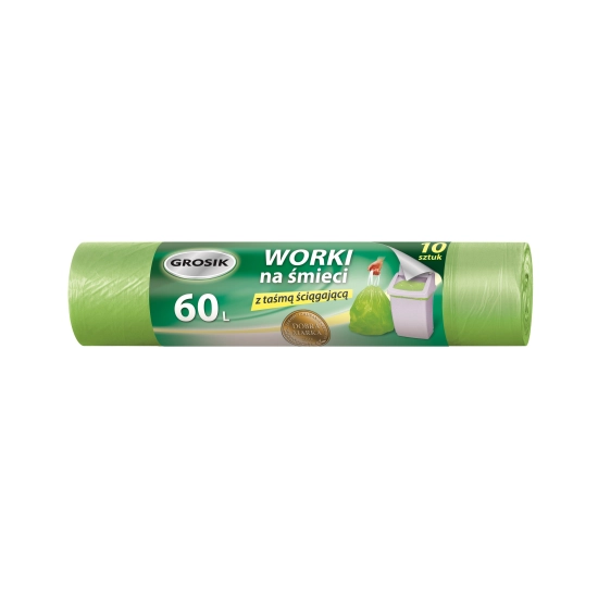 Sarantis Jan Niezbędny Grosik Worki na śmieci z taśmą 60L  1op-10szt