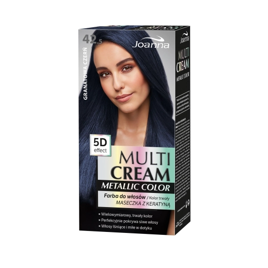 Joanna Multi Cream Metallic Color Farba do włosów nr 42.5 Granatowa Czerń 1op.