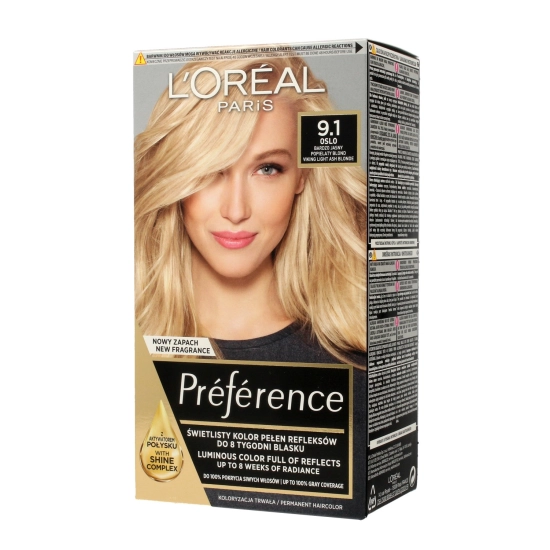 Loreal Farba Recital Preference Z 9.1 Bardzo Jasny Blond Popielaty