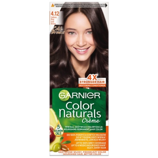 Garnier Color Naturals Krem koloryzujący nr 4.12 Lodowy Brąz 1op.