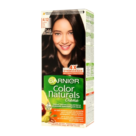 Garnier Color Naturals Krem koloryzujący nr 4.12 Lodowy Brąz 1op.