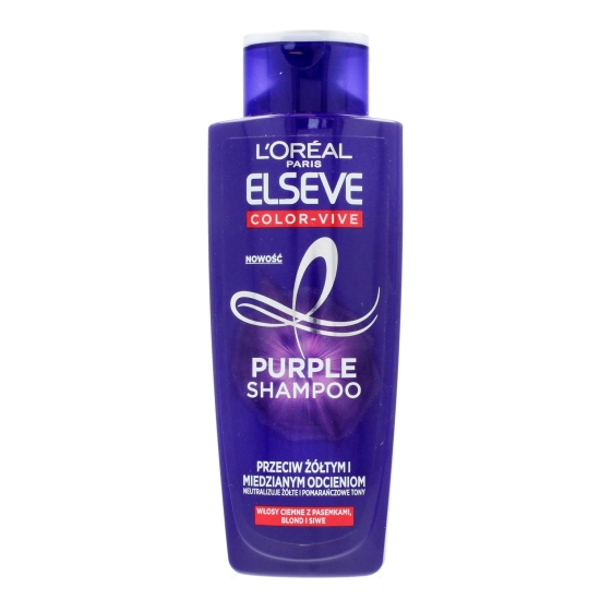 Loreal Elseve Color-Vive Purple Szampon do włosów przeciw żółtym i miedzianym odcieniom 200ml
