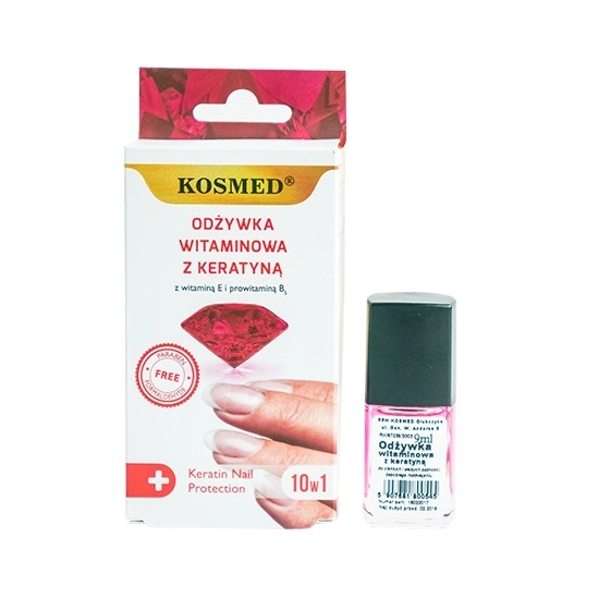 Kosmed Odżywka do paznokci witaminowa z keratyną 10w1  9ml