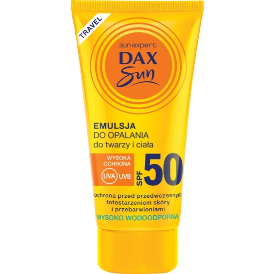 Dax Sun Emulsja do opalania do twarzy i ciała SPF 50  travel-50ml