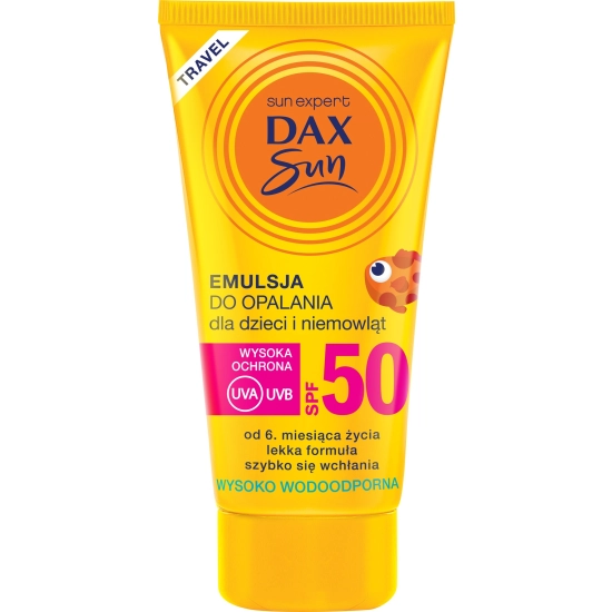 Dax Sun Emulsja do opalania dla dzieci i niemowląt SPF 50  travel-50ml